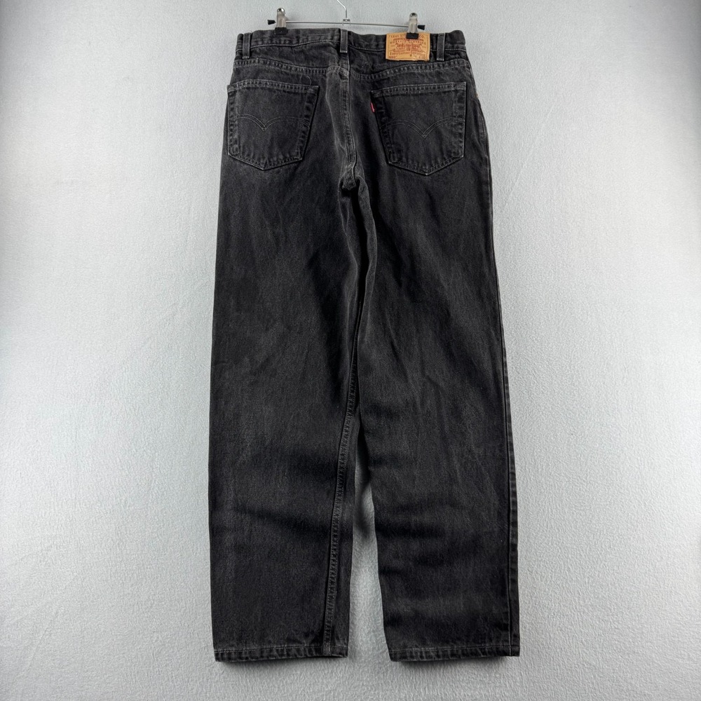 Vintage Levis Jeans Mens 36x32 (Fits 33x31) Black Denim 550 Relaxed Made‎ in USA
